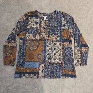 Patchwork Long Sleeve Top